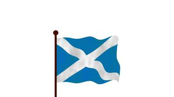 Scotland animated video raising the flag, introduction of the country name and flag 4K Resolution.