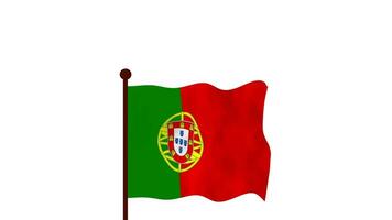 Portugal animiert Video erziehen das Flagge, Einführung von das Land Name und Flagge 4k Auflösung.