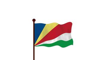 Seychelles animated video raising the flag, introduction of the country name and flag 4K Resolution.