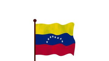 Venezuela animated video raising the flag, introduction of the country name and flag 4K Resolution.