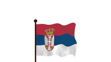 Serbia animated video raising the flag, introduction of the country name and flag 4K Resolution.
