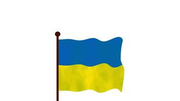 ukraina animerad video höjning de flagga, introduktion av de Land namn och flagga 4k upplösning.