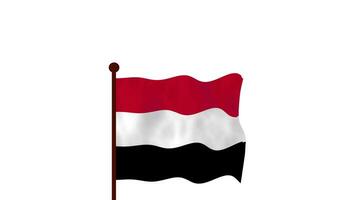 Yemen animated video raising the flag, introduction of the country name and flag 4K Resolution.