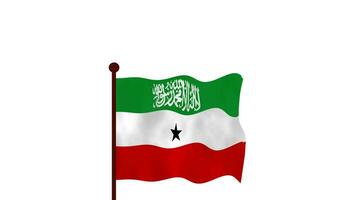 Somaliland animated video raising the flag, introduction of the country name and flag 4K Resolution.