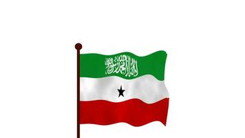 Somaliland Animé vidéo élevage le drapeau, introduction de le pays Nom et drapeau 4k résolution. video