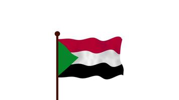 Sudan animated video raising the flag, introduction of the country name and flag 4K Resolution.