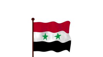 Syria animated video raising the flag, introduction of the country name and flag 4K Resolution.