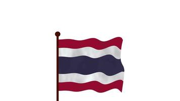 Thaïlande Animé vidéo élevage le drapeau, introduction de le pays Nom et drapeau 4k résolution. video