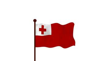 Tonga animiert Video erziehen das Flagge, Einführung von das Land Name und Flagge 4k Auflösung.