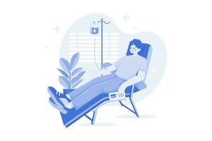 donando sangre ilustración concepto en blanco antecedentes vector