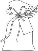 Gifts and gift boxes used on Christmas and birthdays, adorned with ribbons beautiful strings, hand drawn with doodle line patterns. decorate cards and embellish important days festive celebrations vector