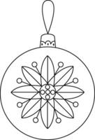 Bauble for Christmas. Doodled with simple and cute lines, perfect for decorating invitations or New Year banners. Adorn your Christmas tree and wreath with these delightful doodle baubles. vector