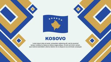 Kosovo Flag Abstract Background Design Template. Kosovo Independence Day Banner Wallpaper Vector Illustration. Kosovo Cartoon