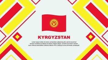 Kyrgyzstan Flag Abstract Background Design Template. Kyrgyzstan Independence Day Banner Wallpaper Vector Illustration. Kyrgyzstan Flag