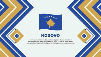 Kosovo Flag Abstract Background Design Template. Kosovo Independence Day Banner Wallpaper Vector Illustration. Kosovo Design