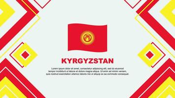 Kyrgyzstan Flag Abstract Background Design Template. Kyrgyzstan Independence Day Banner Wallpaper Vector Illustration. Kyrgyzstan Background
