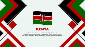 Kenya Flag Abstract Background Design Template. Kenya Independence Day Banner Wallpaper Vector Illustration. Kenya Banner