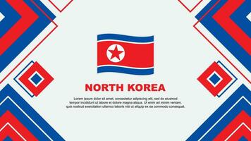 North Korea Flag Abstract Background Design Template. North Korea Independence Day Banner Wallpaper Vector Illustration. North Korea Background