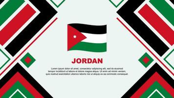 Jordan Flag Abstract Background Design Template. Jordan Independence Day Banner Wallpaper Vector Illustration. Jordan Flag