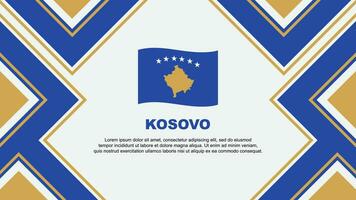 Kosovo Flag Abstract Background Design Template. Kosovo Independence Day Banner Wallpaper Vector Illustration. Kosovo Vector