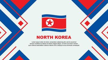 North Korea Flag Abstract Background Design Template. North Korea Independence Day Banner Wallpaper Vector Illustration. North Korea Illustration