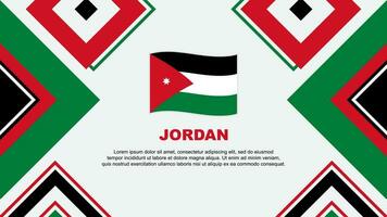 Jordan Flag Abstract Background Design Template. Jordan Independence Day Banner Wallpaper Vector Illustration. Jordan Independence Day