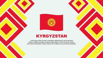 Kyrgyzstan Flag Abstract Background Design Template. Kyrgyzstan Independence Day Banner Wallpaper Vector Illustration. Kyrgyzstan