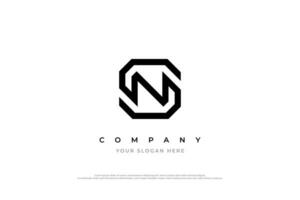 Simple Letter SN Logo or NS Logo Design Vector