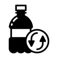 bottle glyph icon vector