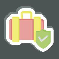 Sticker Travel Insurance. related to Finance symbol. simple design editable. simple illustration vector