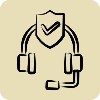 Icon Call Center. related to Finance symbol. hand drawn style. simple design editable. simple illustration vector