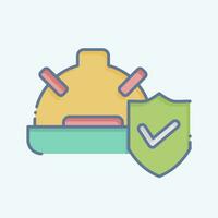 Icon Labour Insurance. related to Finance symbol. doodle style. simple design editable. simple illustration vector