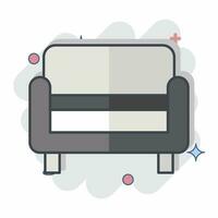 Icon Bench. related to Home Decoration symbol. comic style. simple design editable. simple illustration vector