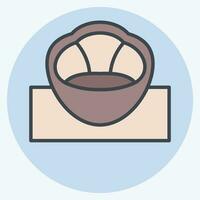 Icon Bean Bag. related to Home Decoration symbol. color mate style. simple design editable. simple illustration vector