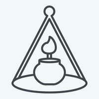 Icon Candle. related to Home Decoration symbol. line style. simple design editable. simple illustration vector