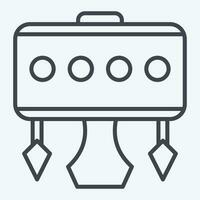 Icon Lamp. related to Home Decoration symbol. line style. simple design editable. simple illustration vector