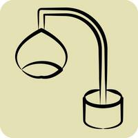 Icon Floor Lamp. related to Home Decoration symbol. hand drawn style. simple design editable. simple illustration vector