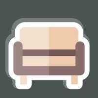 Sticker Bench. related to Home Decoration symbol. simple design editable. simple illustration vector