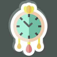 Sticker Wall Clock. related to Home Decoration symbol. simple design editable. simple illustration vector