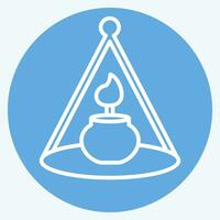 Icon Candle. related to Home Decoration symbol. blue eyes style. simple design editable. simple illustration vector