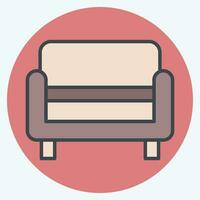 Icon Bench. related to Home Decoration symbol. color mate style. simple design editable. simple illustration vector