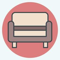 Icon Bench. related to Home Decoration symbol. color mate style. simple design editable. simple illustration vector