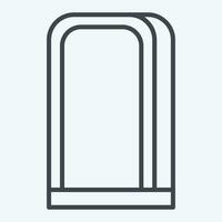 icono espejo. relacionado a hogar decoración símbolo. línea estilo. sencillo diseño editable. sencillo ilustración vector