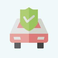 Icon Car Insurance. related to Finance symbol. flat style. simple design editable. simple illustration vector