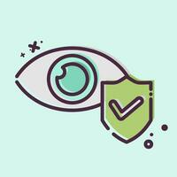 Icon Eye Insurance. related to Finance symbol. MBE style. simple design editable. simple illustration vector