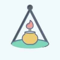 Icon Candle. related to Home Decoration symbol. doodle style. simple design editable. simple illustration vector