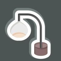 Sticker Floor Lamp. related to Home Decoration symbol. simple design editable. simple illustration vector