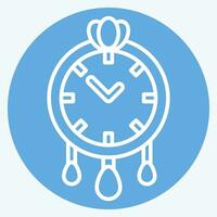 Icon Wall Clock. related to Home Decoration symbol. blue eyes style. simple design editable. simple illustration vector