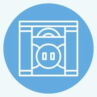 Icon Door. related to Home Decoration symbol. blue eyes style. simple design editable. simple illustration vector