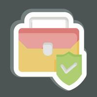 Sticker Business Insurance. related to Finance symbol. simple design editable. simple illustration vector